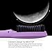MEXITOP Ionic Hair Straightener Crescent Brush Comb,MCH Ceramic Heating, LED Display, Adjustable Temperatures, Anti Scald Hair Straightening for All Hair Types/4 Bonus Included/Matt Purple