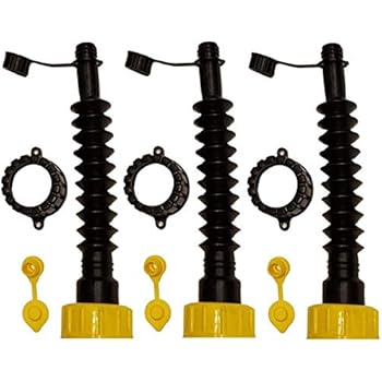 Gas Can Spouts (Improved Design) Flexible Universal Replacements (3 Pack)