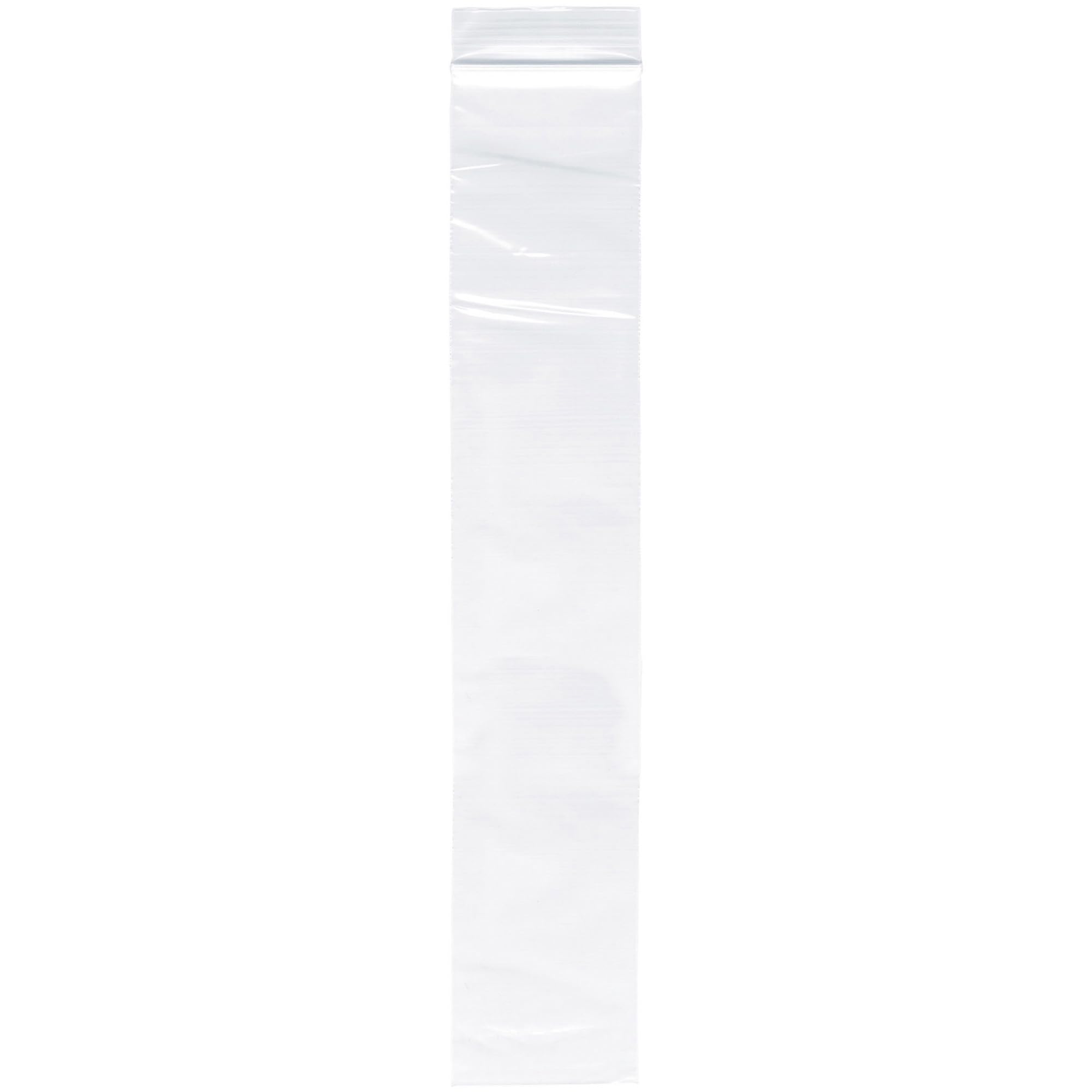 Plymor Zipper Reclosable Plastic Bags, 2 Mil, 2" x 12" (Pack of 200)