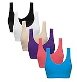 HENNY RUE Women's Seamless Sports Bra Wire Free Comfort Sleep Bra