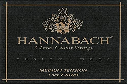 Hannabach Classical Guitar Strings Series 728 Medium Tension Custom Made - Set with Carbon Treble - 728MTC
