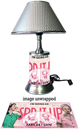I Love Lucy, Lucille Ball Lamp with chrome shade, speed it up