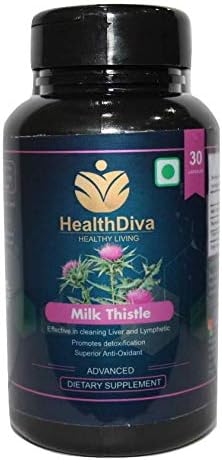 Pure Milk Thistle Supplement 500mg - 30 Capsules, Max Strength 4X Concentrated Extract 4:1 Milk Thistle Seed Powder Herb Pills, 500 mg Silymarin Extract for Liver Support, Cleanse, Detox & Health