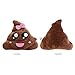 BESTOMZ Poop Plush Pillow Round Cushion Toy Brown Pink, 35 x 35 x 10 cm (Poop Girl)