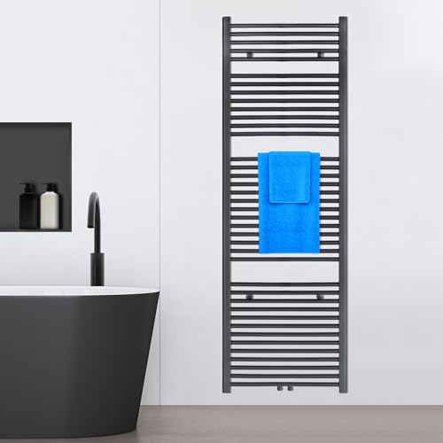 VILSTEIN® Badheizkörper [180x60cm] - Handtuchheizkörper Elektrisch Nutzbar - Handtuchtrockner Badezimmer - Handtuch Heizkörper Bad mit Seitenanschluss