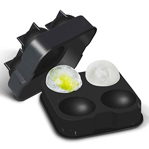 Minzhi Ice Ball Cube Maker Mold Silicone Spheres for Whiskey Highball Cocktail or Liqueur Glasses Any Drink