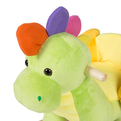 Kinbor Child Rocking Horse Kids Dinosaur & Real Wood Ride-On Rocker Children’s Day Birthday Gift with Music - Thumbnail 5