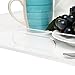 Acrylic Tray spill-proof square breakfast, lunch, dinner, food, tea, coffee, party serving tray & decorative display with handles – Clear