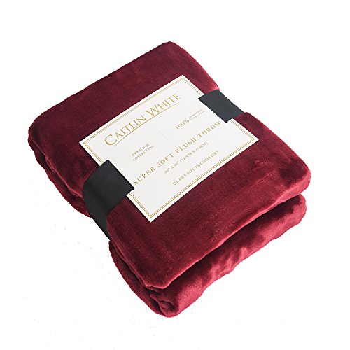 Caitlin White Throw Blanket for Couch/Sofa/Bed,Luxury Super Soft