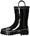 Western Chief Kids Waterproof Rubber Classic Rain Boot with Pull Handles, Black, 1 M US Little Kid