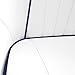 Leader Accessories Pontoon Captains Bucket Seat Boat Seat (White/Navy Blue piping)