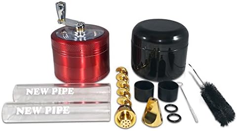 Raw Rolling Tray Bundle with Kronic Krushers Premium Herb Tobacco Tea Spice Grinder | Large Heavy Duty Magnetic Centric Cap | Free Quartz Twisty Blunt | Free 2oz Stash Preserve Storage Jar