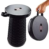DRIFT MANIAC Retractable Folding Stool,Lightweight Portable Collapsable Plastic Stools,Labor Saving for Camping Hiking Fishing Queuing