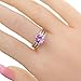 Psiroy 925 Sterling Silver Plated Oval Shaped Simulated Pink Topaz Ring Size 8