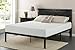Zinus Cherie Faux Leather Classic Platform Bed Frame with Steel Support Slats, Twin