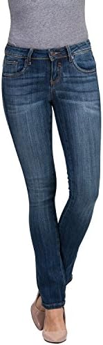 Women's Juniors Basic Legendary Stretch Bootcut Denim Jeans (13, blue)