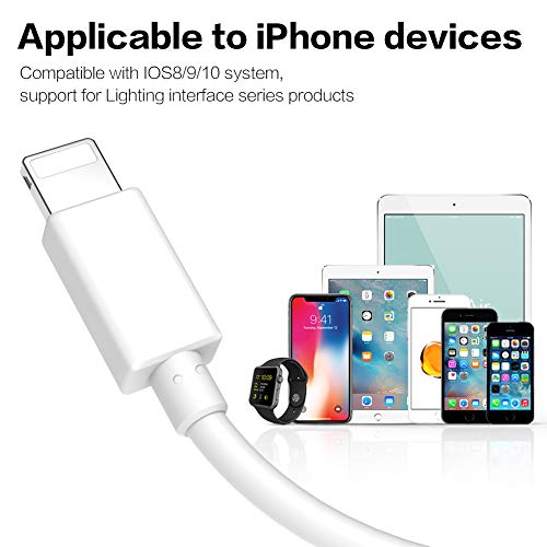 image for TNSO MFi Certified Phone Cable 3 Packs 6FT Extra Long USB Fast Chargin