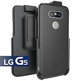 LG G5 Holster Belt Clip Case, (SlimSHIELD Series) Ultra Slim Hybrid Shell + Durable Protection (Smooth Black)