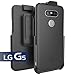LG G5 Holster Belt Clip Case, (SlimSHIELD Series) Ultra Slim Hybrid Shell + Durable Protection (Smooth Black)