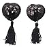 Sequin Pasties For Womens Lingerie Breast Petal Pasty Adhesive Reusable with Tassel