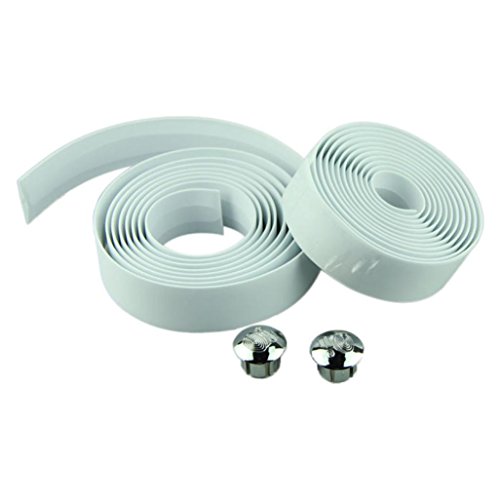 Witspace Bike Cycling Handle Belt Bicycle Cork Handlebar Tape Wrap +2 Bar Plug (White) - Thumbnail 4
