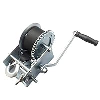 Mostbest 2500lbs Hand Winch Crank Gear Winch, Boat Trailer Manual Lifting Sling Tool with7M Polyester Strap, Especially for Home Garages, Small Workshops, Gardening, Farms or Warehouses Lifting