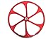 BBR Tuning Bicycle Rims 26 Inch - Heavy Duty Red Mags Rim Wheelset - Beach Cruiser Mountain Bike Wheels - 6 Spoke 26Inch Wheel Set - Front & Rear