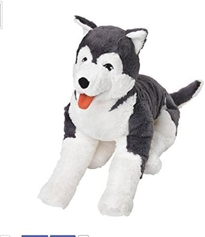 Ikea Livlig Soft Toy Husky Dog Siberian Stuffed Alaskan Malamute Eskimo Large by Livlig