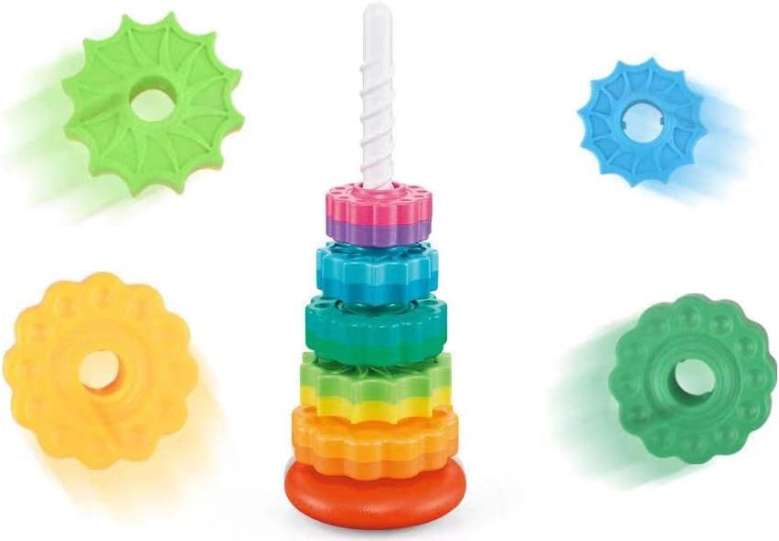 FineSource Super JoJo Stacking Rings Toy Plastic Rainbow Stacker