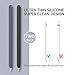 AhaStyle Silicone Case for Apple Pencil 2nd Generation & Apple Pencil Pro (2024) Sleeve Skin Ultra Thin Apple Pencil Protective Cover Compatible with Magnetic Charging and Double Tap (Black, Blue)