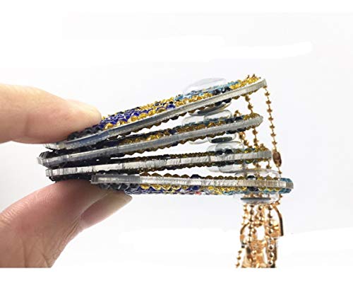 5D DIY Diamond Painting Paint by Numbers Kits  Key Chains Full Drill Rhinestone Mosaic Making Decorative Props for Bags,Phone Straps(4 Pack) - Thumbnail 4