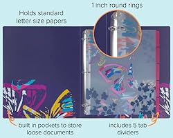 Vera Bradley 3 Ring Binder 1 Inch with Binder