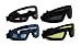 4 Skydive Sky Diving Goggles Clear Smoked Blue and Yellow