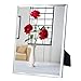 PETAFLOP Tabletop Mirror with Stand for Desk, Small Hanging Mirror Frameless for Wall 10.6x13 Inch