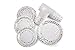 150 pcs Gold Dot Paper Plates and Cups Set; 50 Gold Metallic Foil 9'' Dinner Plates/ 7'' Dessert Plates /9 oz Cups. Perfect for New Years Christmas Bridal/Baby Shower Wedding Engagement Birthday