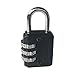 Yuauy 4 pcs Black Resettable 3 Dial Digit Combination Password Code Lock Padlock for Suitcase Luggage Travel Baggage Backpack
