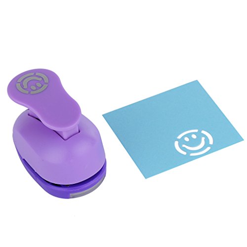 Paper Punch Hole Puncher -- (3 PACK Flowers Sun Happy Face) -- Personalized Paper Craft Punchers Shapes Set -- For Scrapbook Engraving Kids Artwork -- Greeting Card Making DIY Crafts