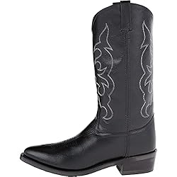 Old West Men's Leather Cowboy Work Boots