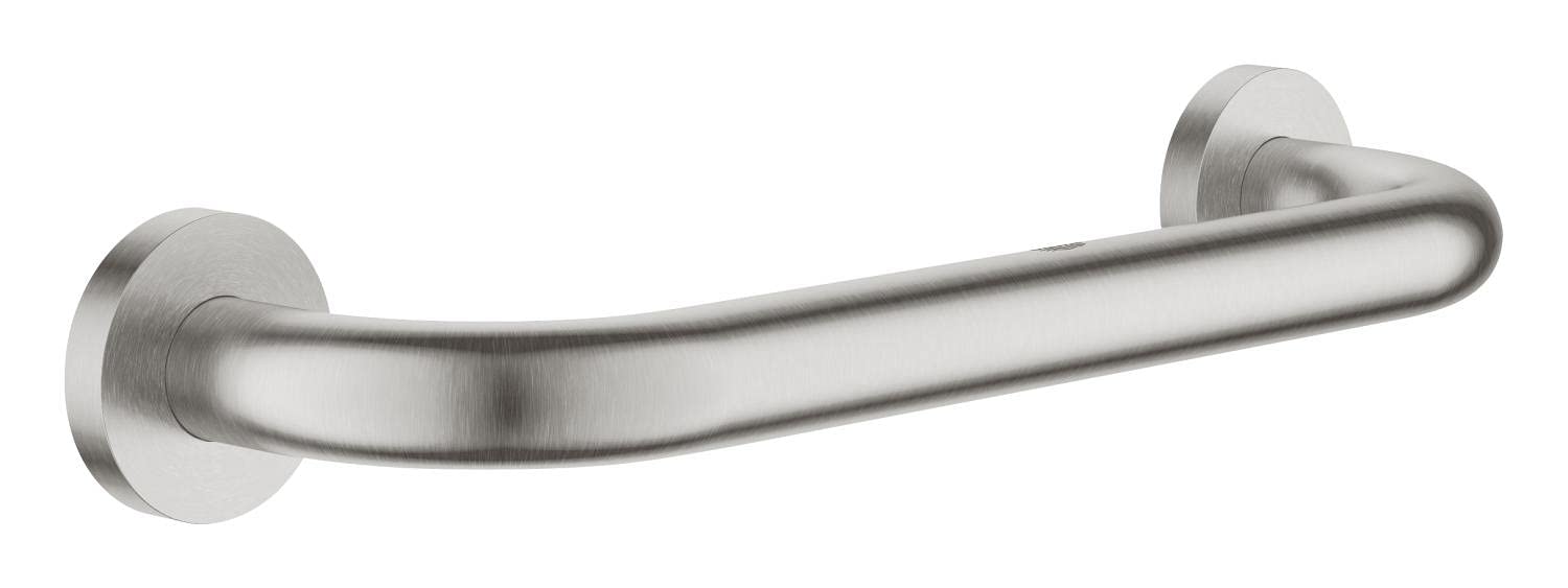 GROHE Start Grip Bar (Metal, Concealed Fastening, Including Screws and Dowels), Size 349 mm, Stainless Steel Look, 41189DC0