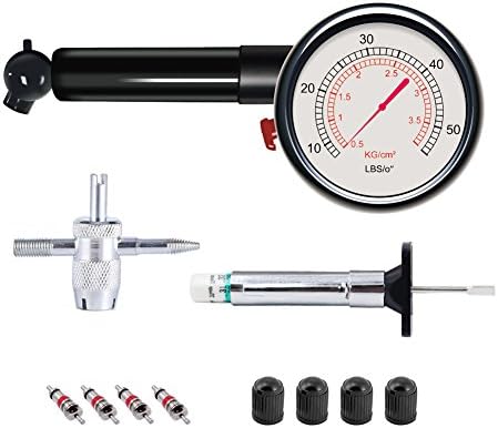 Tire Pressure Gauge,Full Car Tire Pressure Gauge Set Included Tread Depth Gauge Portable Tire Pressure Gauges Car Accessories