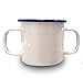 Two-Handled Steel 16 Ounce Cup for Easy Drinking with Essential Tremors and Arthritis