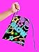 Birthday Galore Glow Light Neon 8.5 x 11 Inch Drawstring Goodie Bags For Party Favors - 10 Pack of Candy Treat Bags - Boys and Girls Kids Birthday Party Decorations