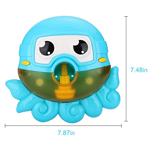 NextX Bath Toys Bubble Machine Octopus Musical Toys for Kids