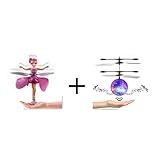 OUBAO 2017 Flying Fairy Doll + RC Flying Helicopter Ball Hand Infrared Induction Control Dolls Child Fly Toy Gift
