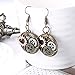 Hanpabum 4pairs Steampunk Drop Dangle Earrings For Women Men Vintage Punk Clockwork Hook Earrings Halloween Jewelry