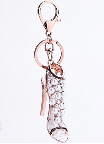 High Heels Shoes, High Heels Keychain Pearl Pendant Jewelry (2)
