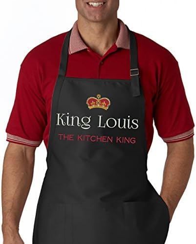 King Name Personalized Chef Embroidered Apron