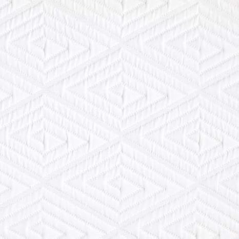 Fabulous Fabrics Steppstoff Exagona – Weiss — Meterware ab 0,5m — Oeko-Tex Standard 100 — zum Nähen von Tagesdecken, Decken u