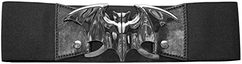 Amazon.com: Chrome Skull Black Elastic Waist Belt  display picture 1