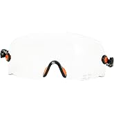Aolamegs Safe ANSI Z87 Safety Glasses - OSHA Construction Hard Hat Visor Accessories,Build in Clear/Tinted Lens Eye Protector